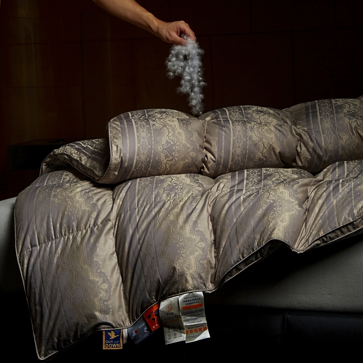 91家纺网 家纺一手货源 找家纺 （总）暖羽屋羽绒馆 2025新款国标绒子95白鸭绒羽绒被子双人鸭绒被2米家用双人被芯被子