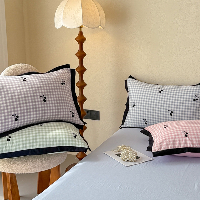 91家纺网 家纺一手货源 找家纺 （总）米可 2025新款水洗棉绣花花边款四件套