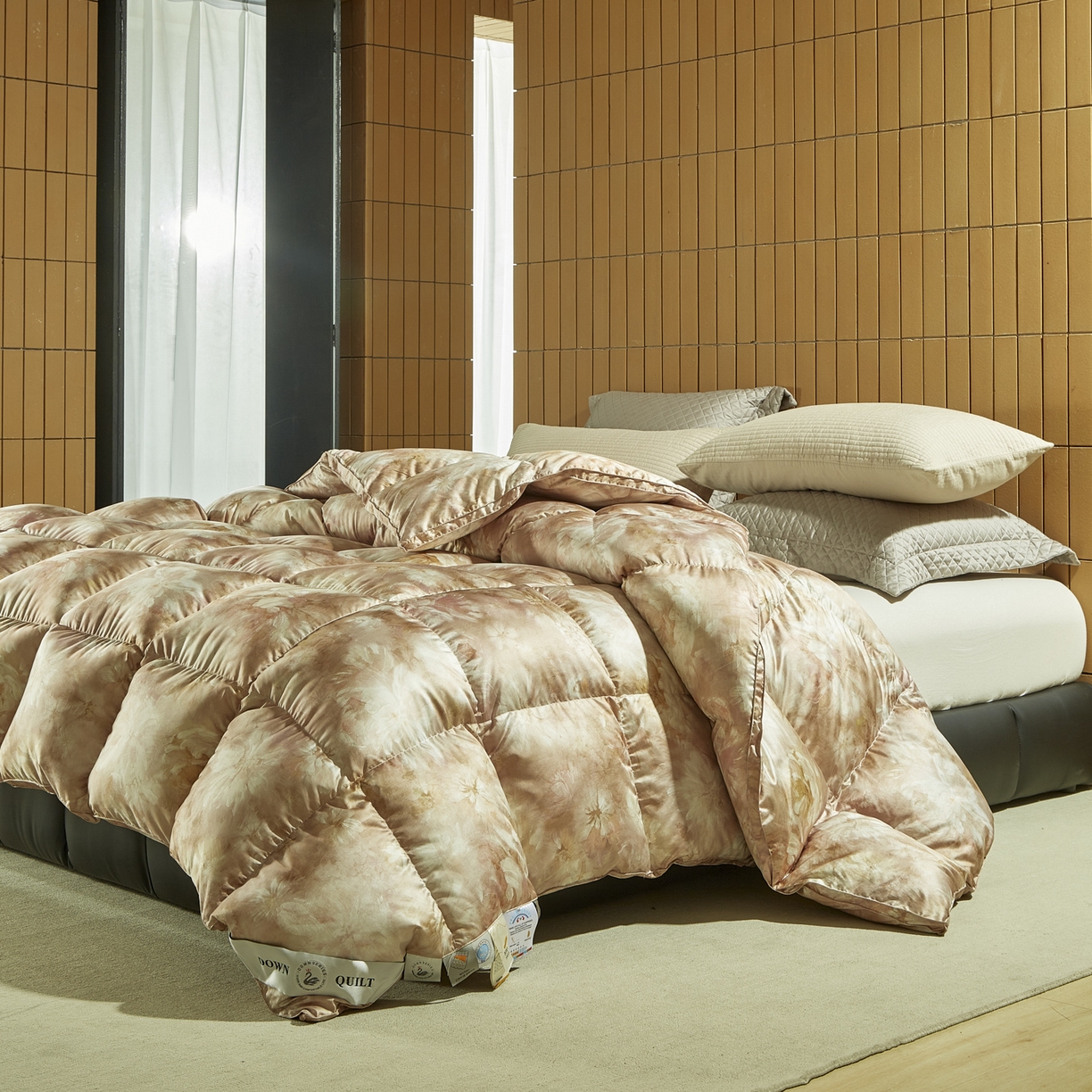 暖羽屋羽绒馆 2025新款国标95白鸭绒被芯 羽绒被子鸭绒冬被春秋被双人2米被芯被子被芯 绚烂