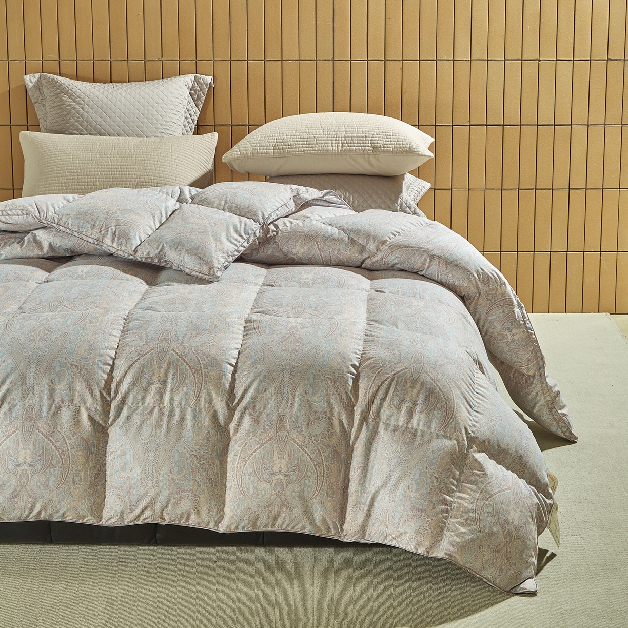 91家纺网 家纺一手货源 找家纺 暖羽屋羽绒馆 2025新款国标95白鸭绒被芯 羽绒被子鸭绒冬被春秋被双人2米被芯被子被芯 浅墨