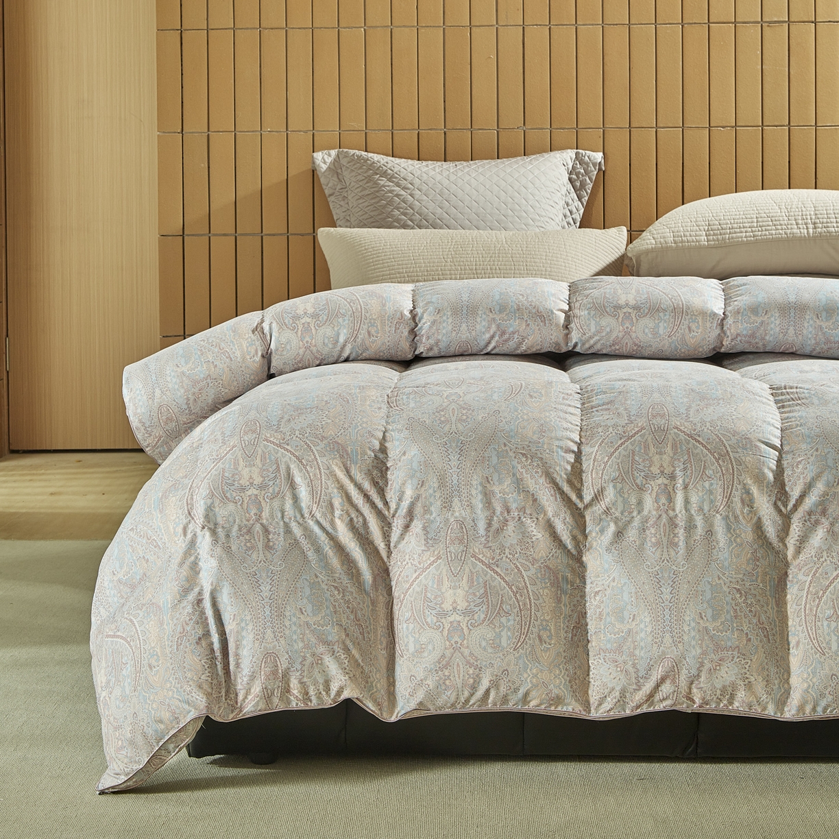 91家纺网 家纺一手货源 找家纺 暖羽屋羽绒馆 2025新款国标95白鸭绒被芯 羽绒被子鸭绒冬被春秋被双人2米被芯被子被芯 浅墨