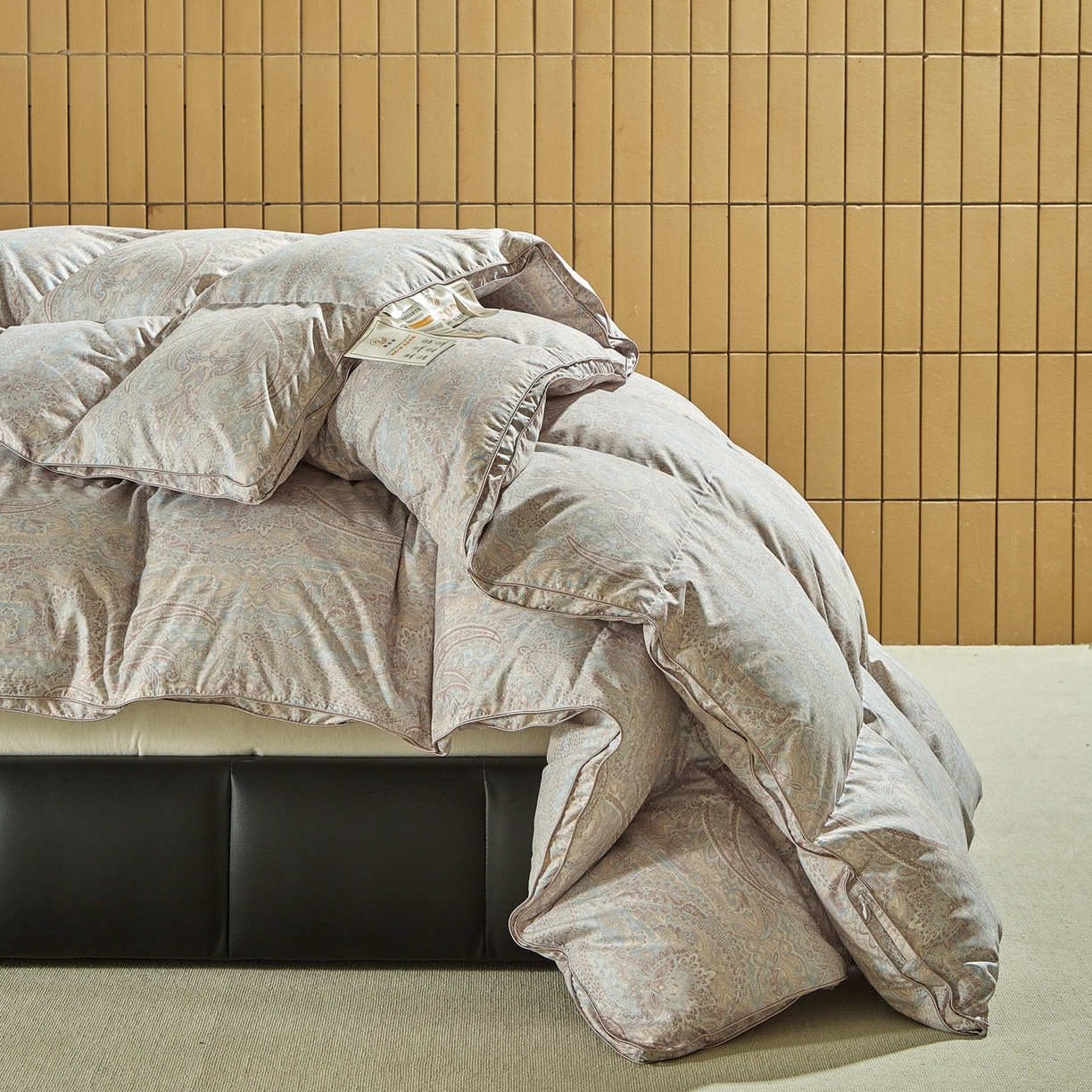 91家纺网 家纺一手货源 找家纺 暖羽屋羽绒馆 2025新款国标95白鸭绒被芯 羽绒被子鸭绒冬被春秋被双人2米被芯被子被芯 浅墨