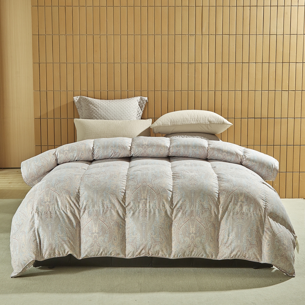 91家纺网 家纺一手货源 找家纺 暖羽屋羽绒馆 2025新款国标95白鸭绒被芯 羽绒被子鸭绒冬被春秋被双人2米被芯被子被芯 浅墨