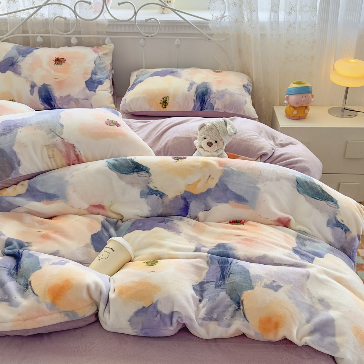 91家纺网 家纺一手货源 找家纺 （总）悦织湾家纺 2025新款5D数码牛奶绒印花轻奢时尚秋冬高克重加厚加密保暖床上用品三四件套