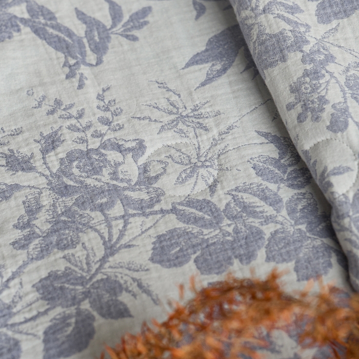 91家纺网 家纺一手货源 找家纺 宜代光年 2025新款60s水洗棉全棉提花夏被 繁花-紫