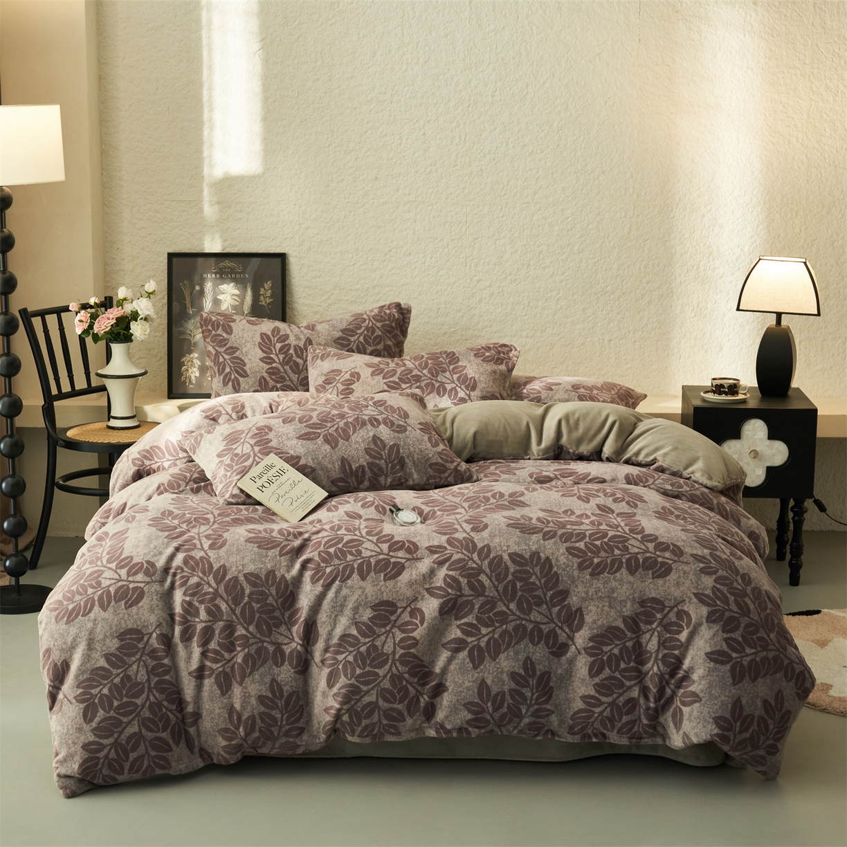 91家纺网 家纺一手货源 找家纺 金鹰 2025新款A类数码印花牛奶绒四件套绒套件 红尘客栈