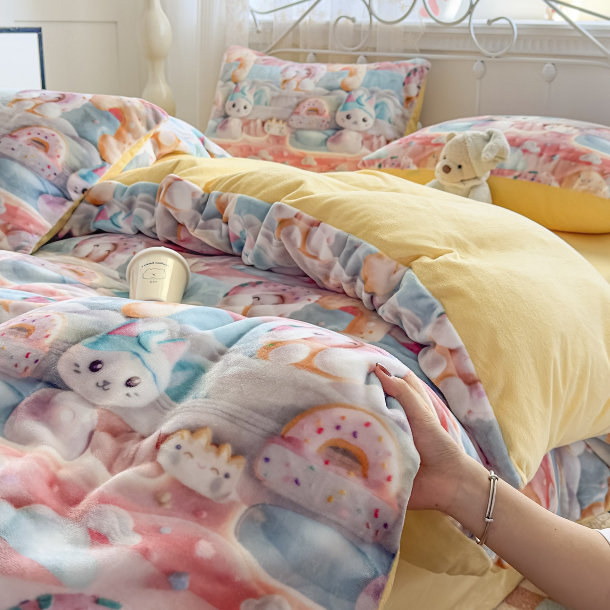 91家纺网 家纺一手货源 找家纺 （总）悦织湾家纺 2025新款5D数码牛奶绒印花轻奢时尚秋冬高克重加厚加密保暖床上用品三四件套