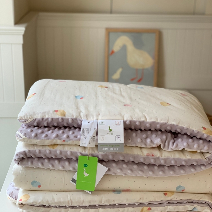 91家纺网 家纺一手货源 找家纺 汇庭 2025秋冬新款·糯米纱布双人豆豆被系列 泡芙甜心