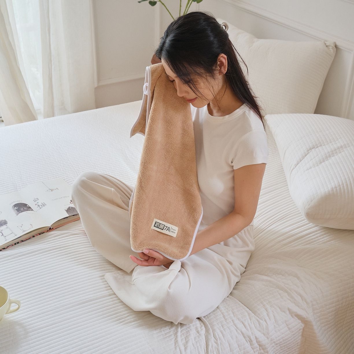 91家纺网 家纺一手货源 找家纺 沐瑟家纺 2025新款亲肤柔软珊瑚绒毛巾浴巾-抗菌系列 抗菌-卡其 35*75cm毛巾/条