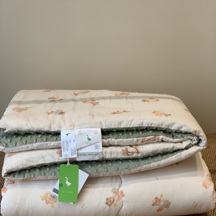 91家纺网 家纺一手货源 找家纺 汇庭 2025秋冬新款·糯米纱布双人豆豆被系列 杰克熊