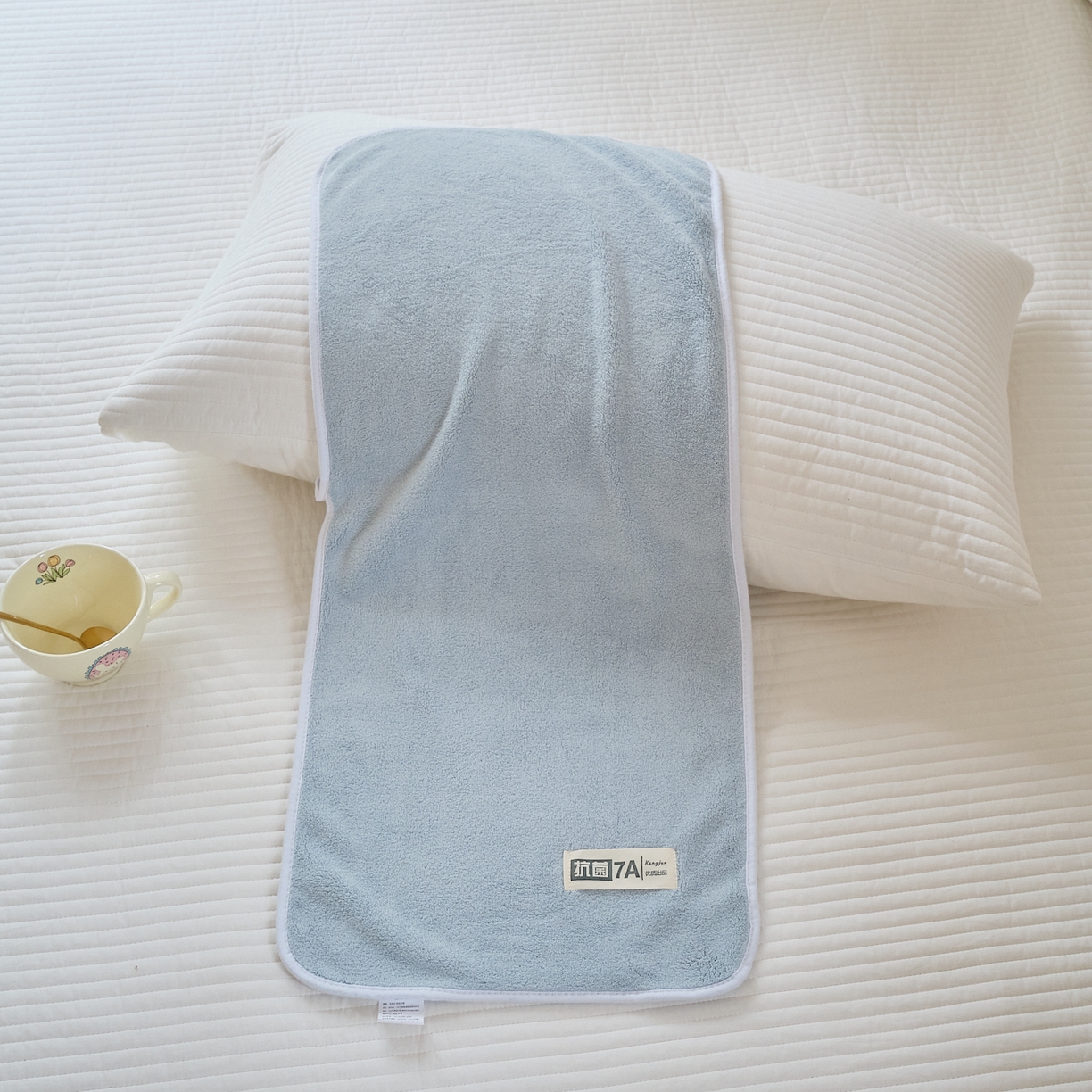 91家纺网 家纺一手货源 找家纺 沐瑟家纺 2025新款亲肤柔软珊瑚绒毛巾浴巾-抗菌系列 抗菌-天蓝 70*140cm浴巾/条