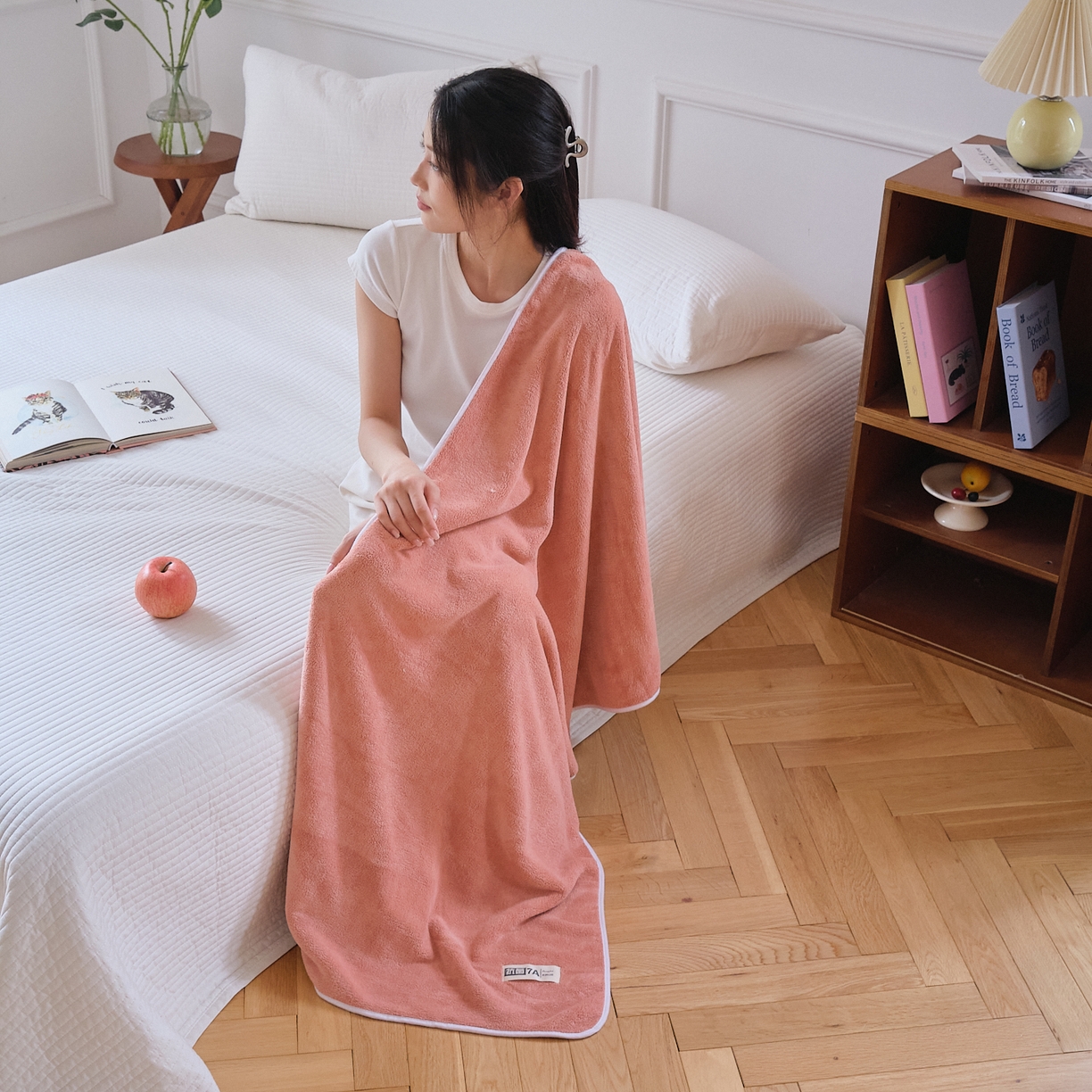 91家纺网 家纺一手货源 找家纺 沐瑟家纺 2025新款亲肤柔软珊瑚绒毛巾浴巾-抗菌系列 抗菌-豆沙 35*75cm毛巾/条