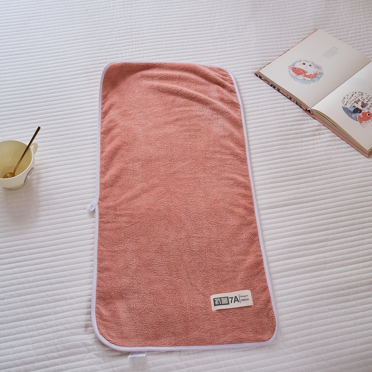 91家纺网 家纺一手货源 找家纺 沐瑟家纺 2025新款亲肤柔软珊瑚绒毛巾浴巾-抗菌系列 抗菌-豆沙 35*75cm毛巾/条