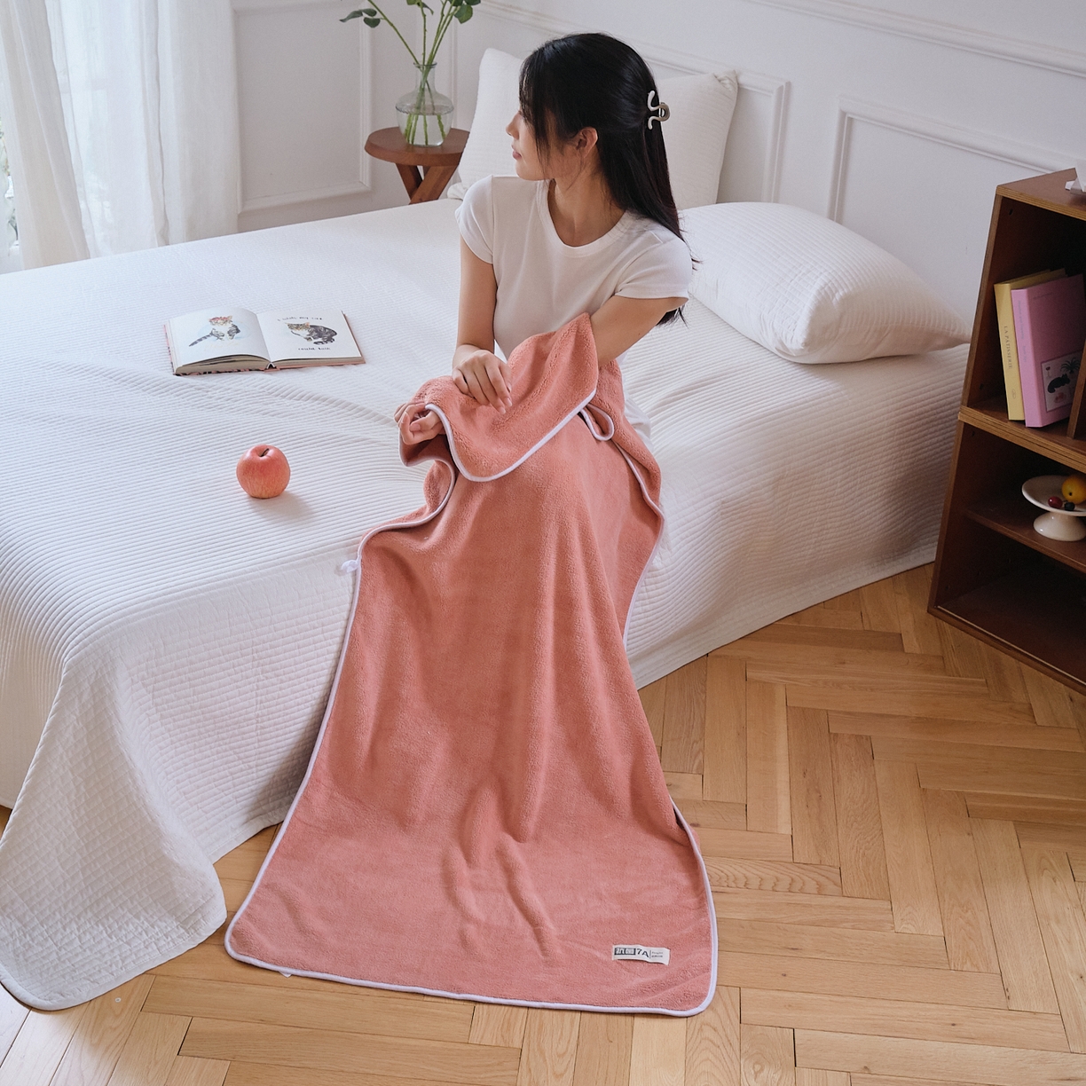 91家纺网 家纺一手货源 找家纺 沐瑟家纺 2025新款亲肤柔软珊瑚绒毛巾浴巾-抗菌系列 抗菌-豆沙 35*75cm毛巾/条