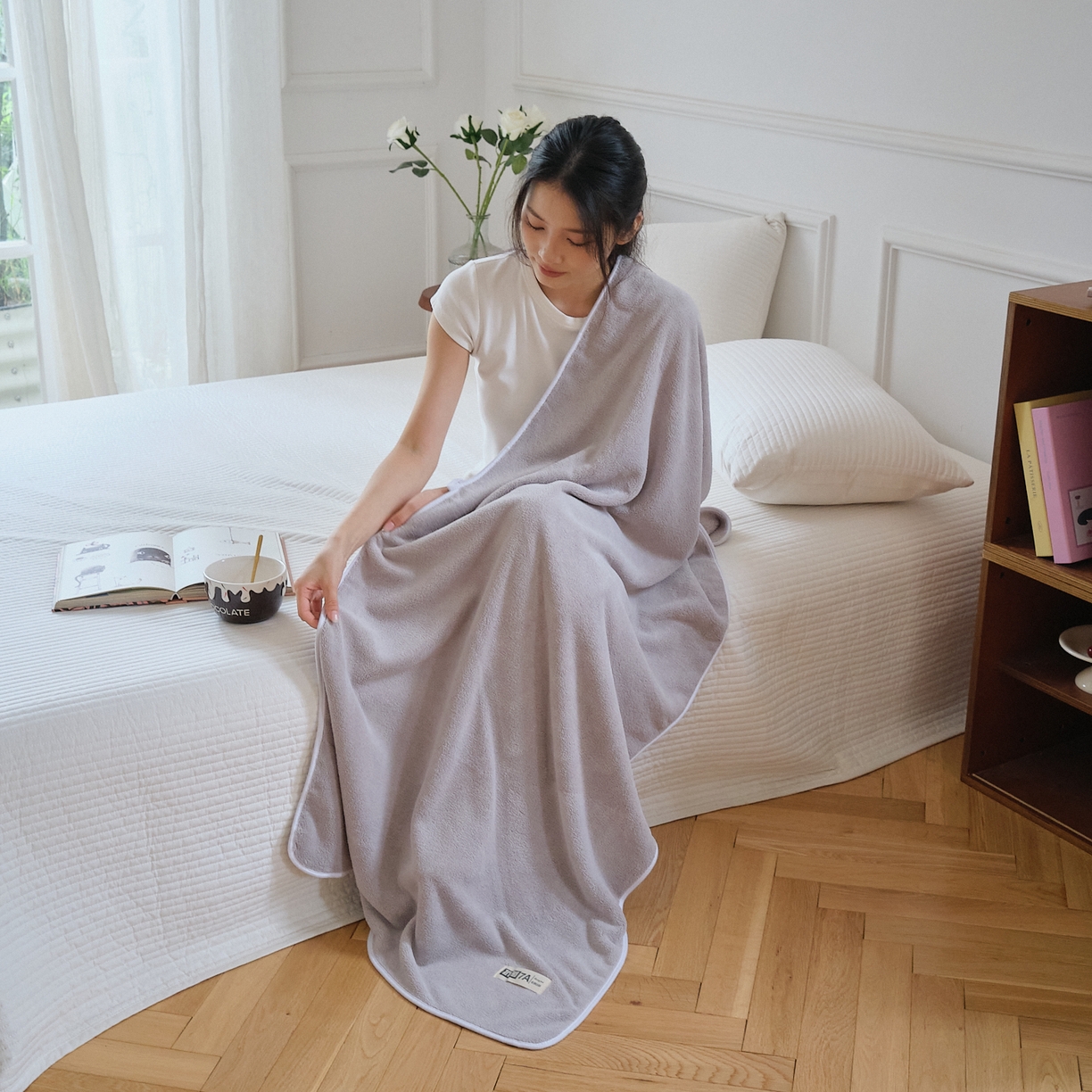 91家纺网 家纺一手货源 找家纺 沐瑟家纺 2025新款亲肤柔软珊瑚绒毛巾浴巾-抗菌系列 抗菌-灰色 35*75cm毛巾/条