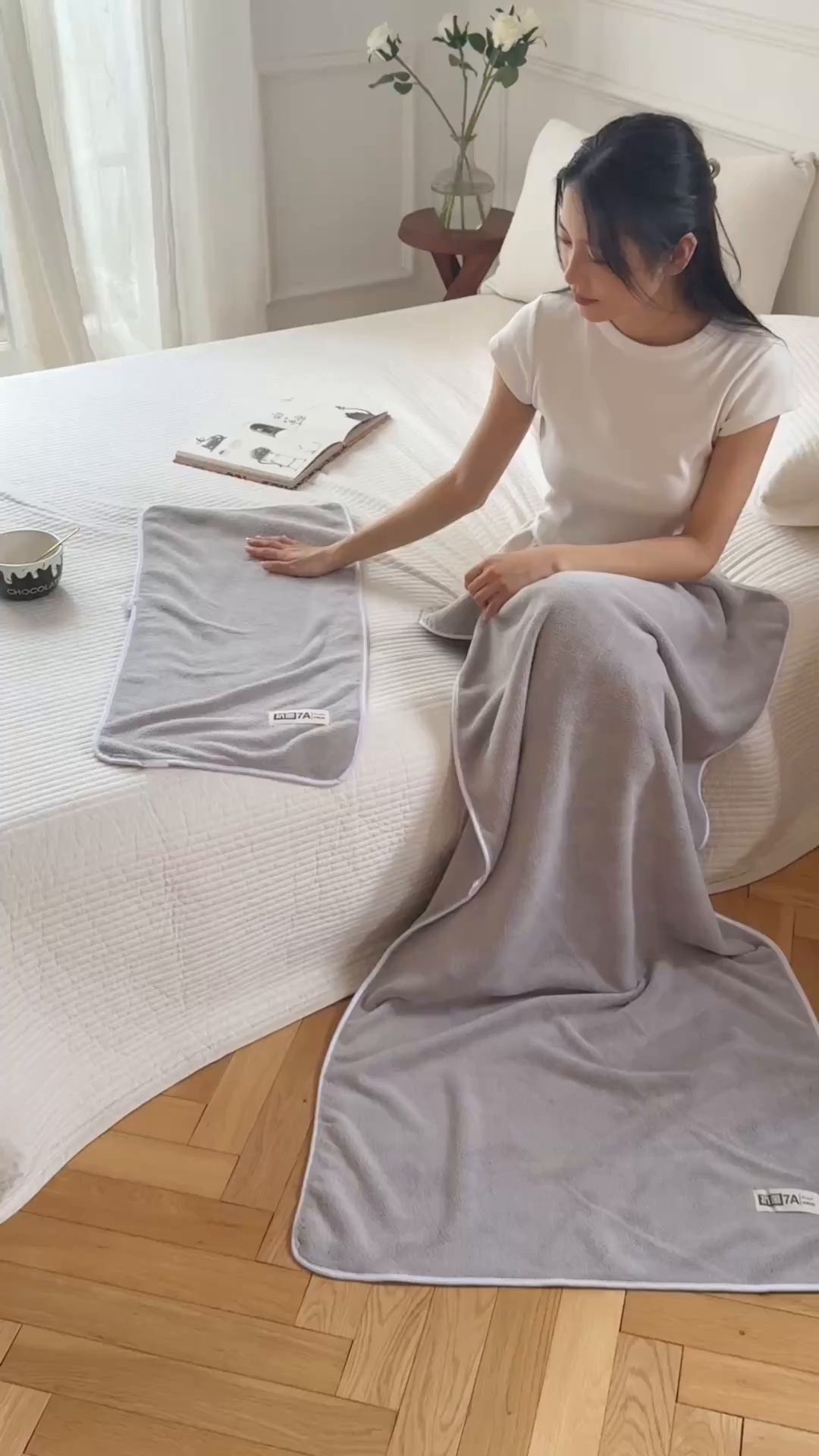 91家纺网 家纺一手货源 找家纺 沐瑟家纺 2025新款亲肤柔软珊瑚绒毛巾浴巾-抗菌系列 抗菌-灰色 35*75cm毛巾/条