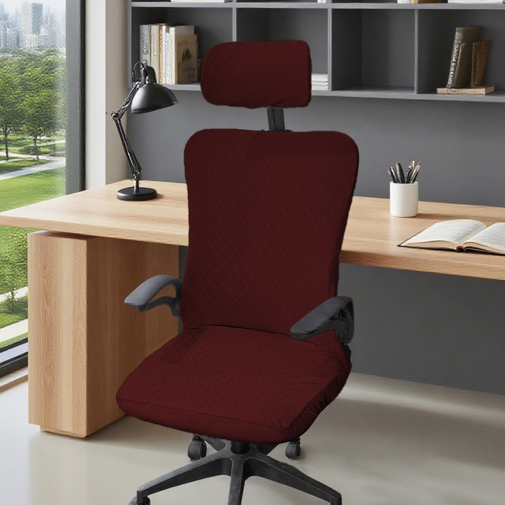 91家纺网 家纺一手货源 找家纺 （总）壹零特色家纺 2025新款菱形格头枕椅套(不含椅子)