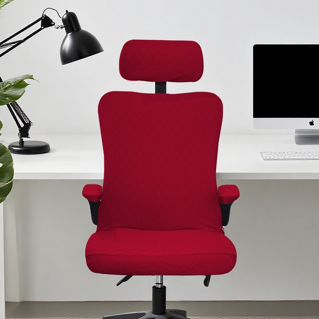 （总）壹零特色家纺 2025新款菱形格头枕椅套(不含椅子)