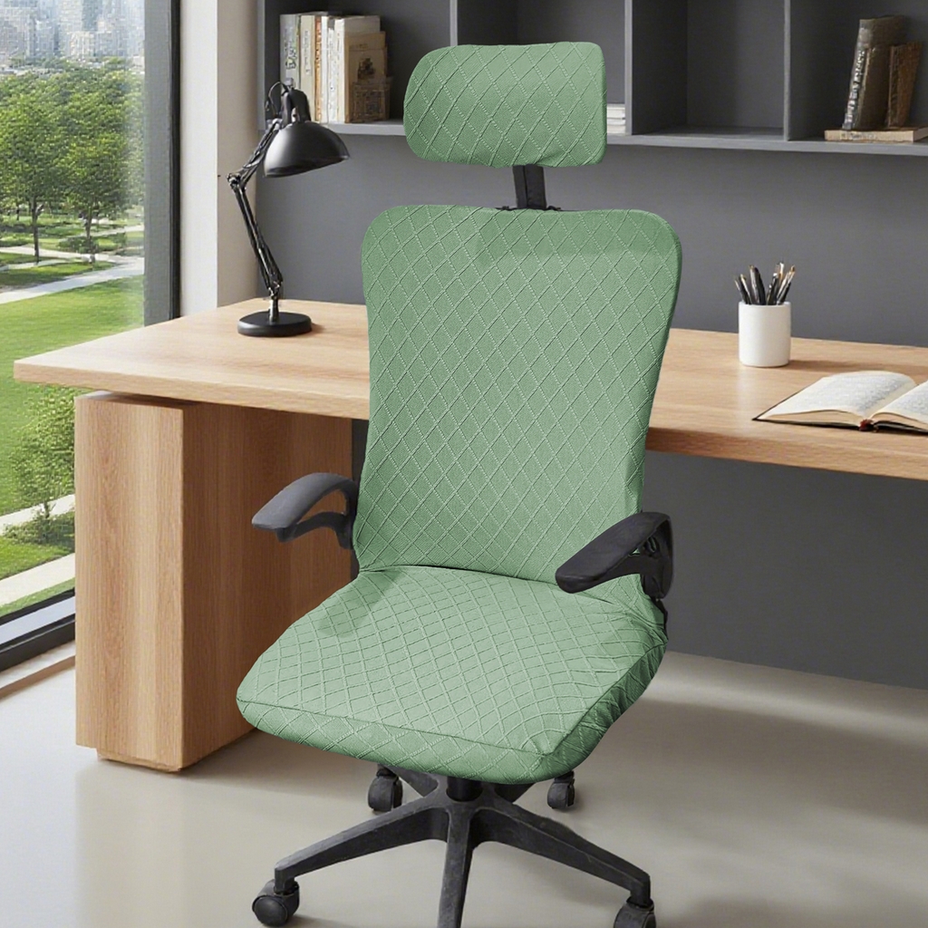 91家纺网 家纺一手货源 找家纺 （总）壹零特色家纺 2025新款菱形格头枕椅套(不含椅子)