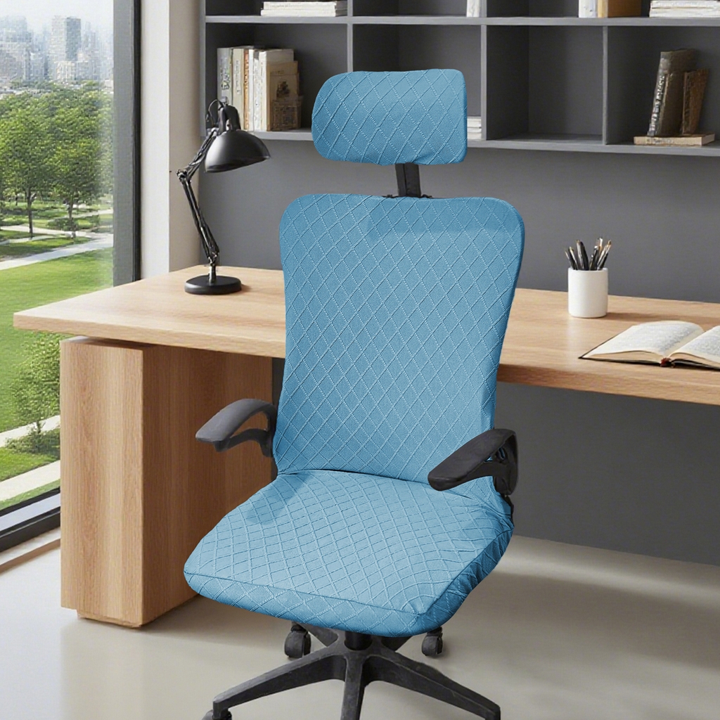 91家纺网 家纺一手货源 找家纺 （总）壹零特色家纺 2025新款菱形格头枕椅套(不含椅子)