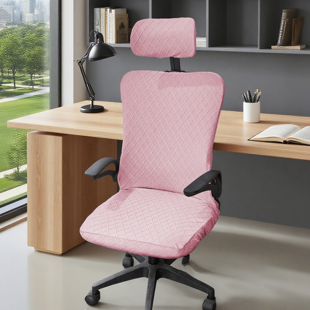 91家纺网 家纺一手货源 找家纺 （总）壹零特色家纺 2025新款菱形格头枕椅套(不含椅子)