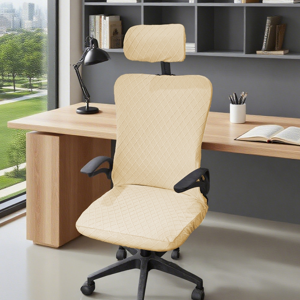 91家纺网 家纺一手货源 找家纺 （总）壹零特色家纺 2025新款菱形格头枕椅套(不含椅子)