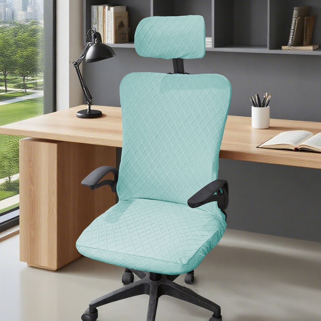 91家纺网 家纺一手货源 找家纺 （总）壹零特色家纺 2025新款菱形格头枕椅套(不含椅子)