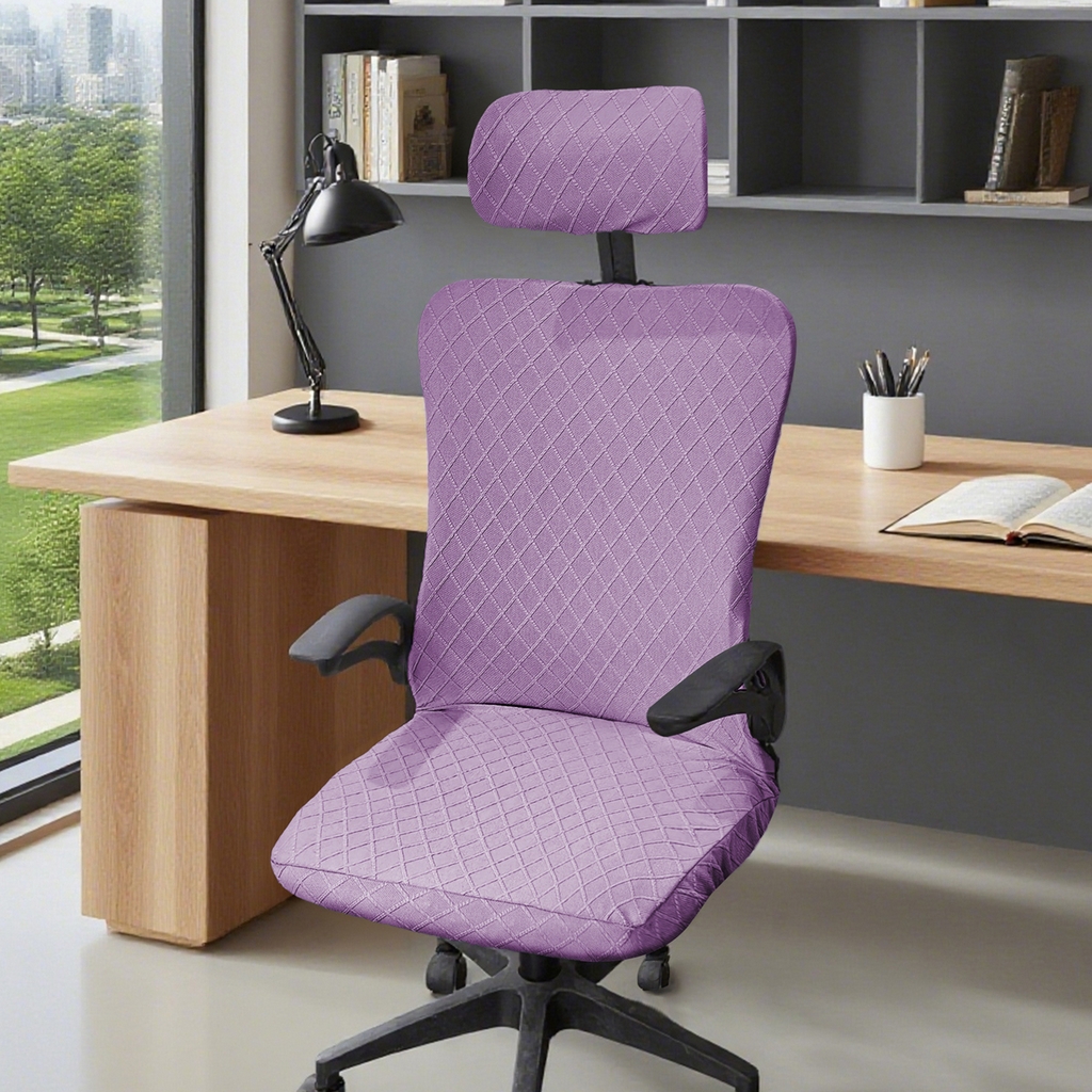 91家纺网 家纺一手货源 找家纺 （总）壹零特色家纺 2025新款菱形格头枕椅套(不含椅子)