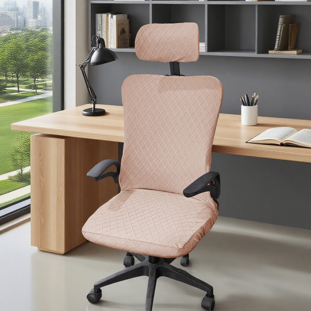 91家纺网 家纺一手货源 找家纺 （总）壹零特色家纺 2025新款菱形格头枕椅套(不含椅子)