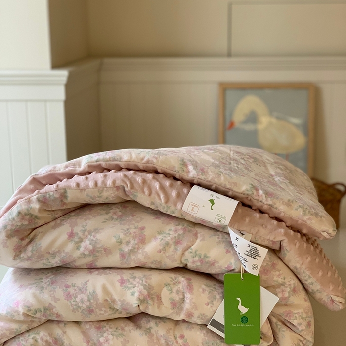 91家纺网 家纺一手货源 找家纺 汇庭 2025秋冬新款·糯米纱布双人豆豆被系列 茉莉粉