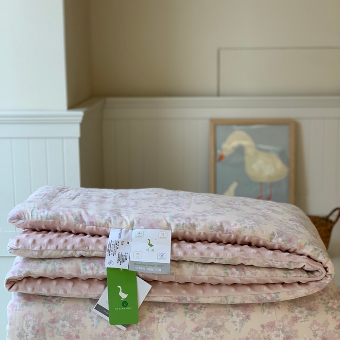 91家纺网 家纺一手货源 找家纺 汇庭 2025秋冬新款·糯米纱布双人豆豆被系列 茉莉粉