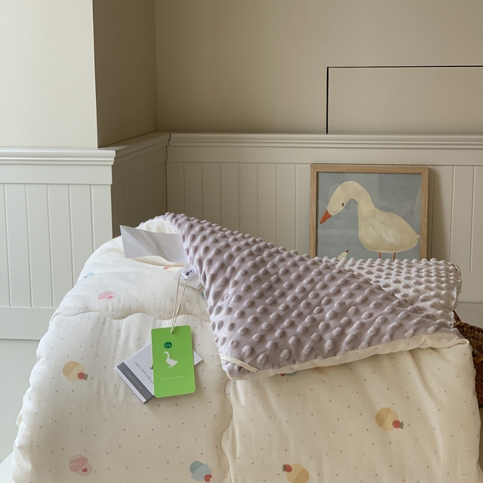 91家纺网 家纺一手货源 找家纺 汇庭 2025秋冬新款·糯米纱布双人豆豆被系列 泡芙甜心