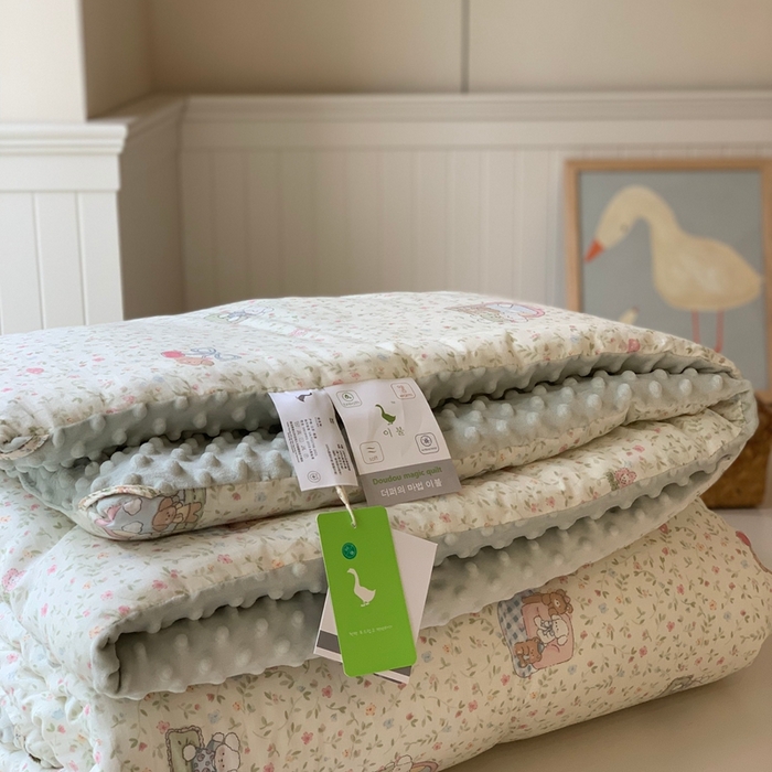 91家纺网 家纺一手货源 找家纺 汇庭 2025秋冬新款·糯米纱布双人豆豆被系列 青果乐园