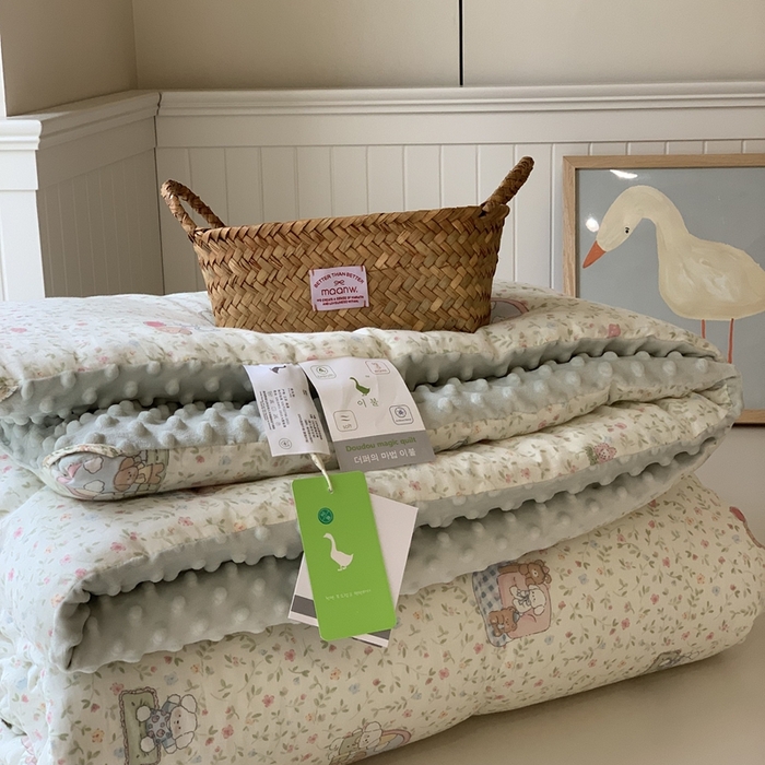 91家纺网 家纺一手货源 找家纺 汇庭 2025秋冬新款·糯米纱布双人豆豆被系列 青果乐园