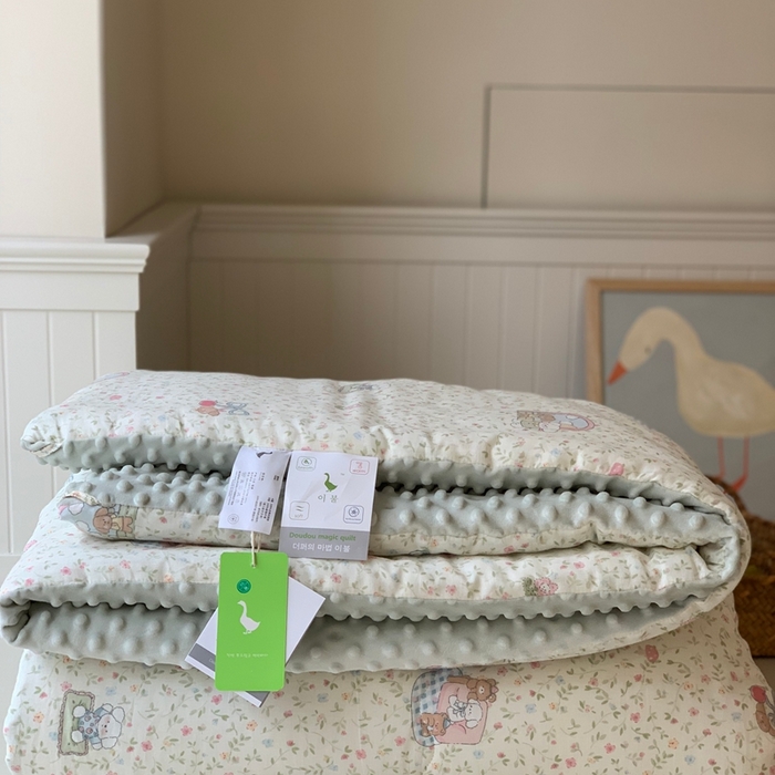 91家纺网 家纺一手货源 找家纺 汇庭 2025秋冬新款·糯米纱布双人豆豆被系列 青果乐园