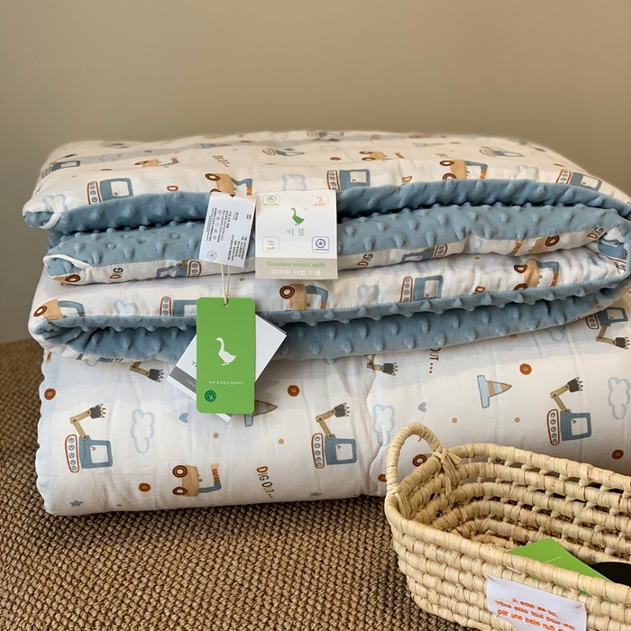 91家纺网 家纺一手货源 找家纺 汇庭 2025秋冬新款·糯米纱布双人豆豆被系列 挖掘机