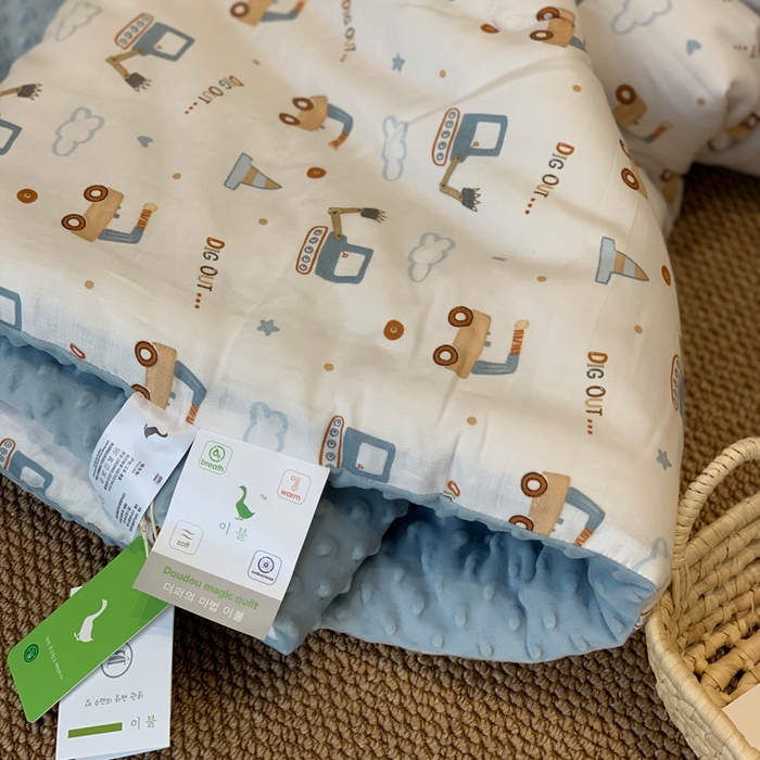 91家纺网 家纺一手货源 找家纺 汇庭 2025秋冬新款·糯米纱布双人豆豆被系列 挖掘机