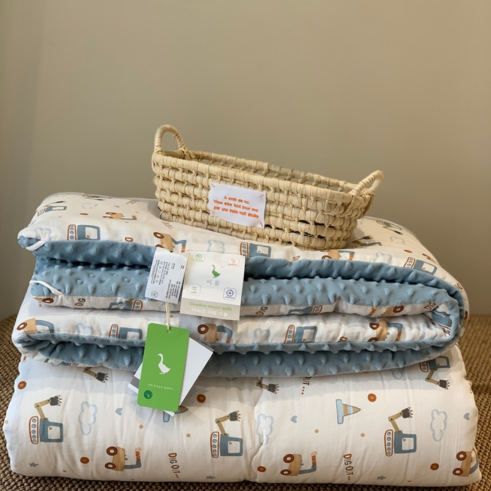 91家纺网 家纺一手货源 找家纺 汇庭 2025秋冬新款·糯米纱布双人豆豆被系列 挖掘机