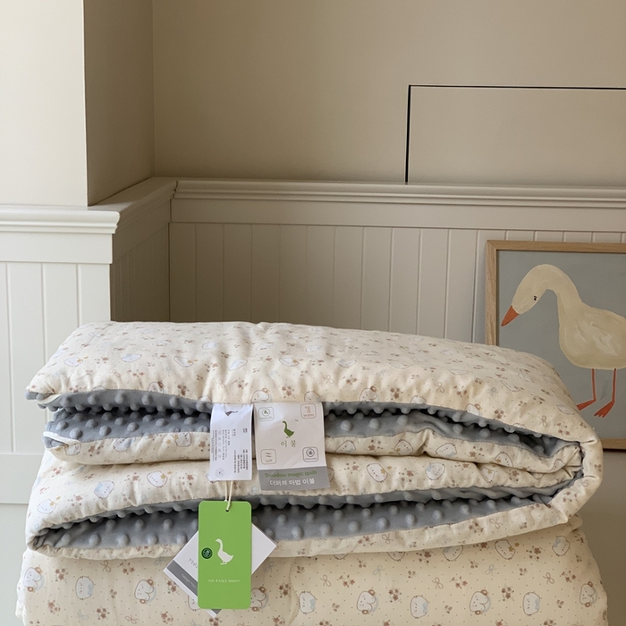 91家纺网 家纺一手货源 找家纺 汇庭 2025秋冬新款·糯米纱布双人豆豆被系列 小奶泡