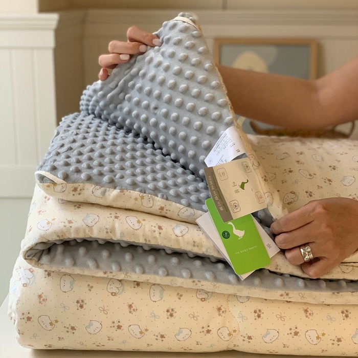 91家纺网 家纺一手货源 找家纺 汇庭 2025秋冬新款·糯米纱布双人豆豆被系列 小奶泡