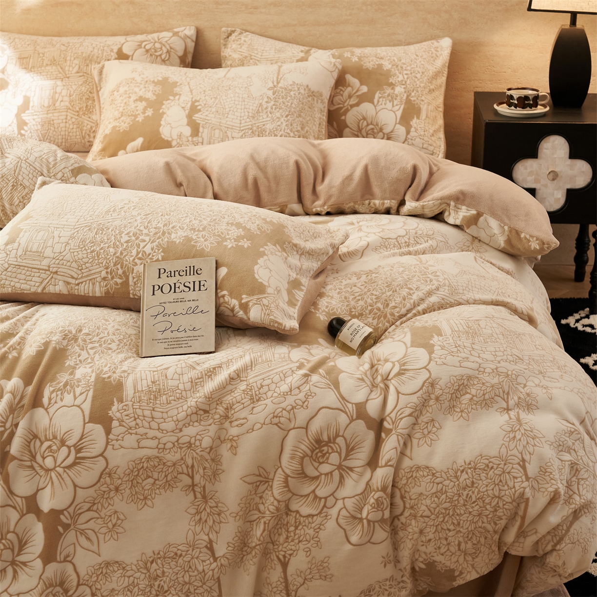 91家纺网 家纺一手货源 找家纺 （总）金鹰 2025新款雕花烂花牛奶绒四件套