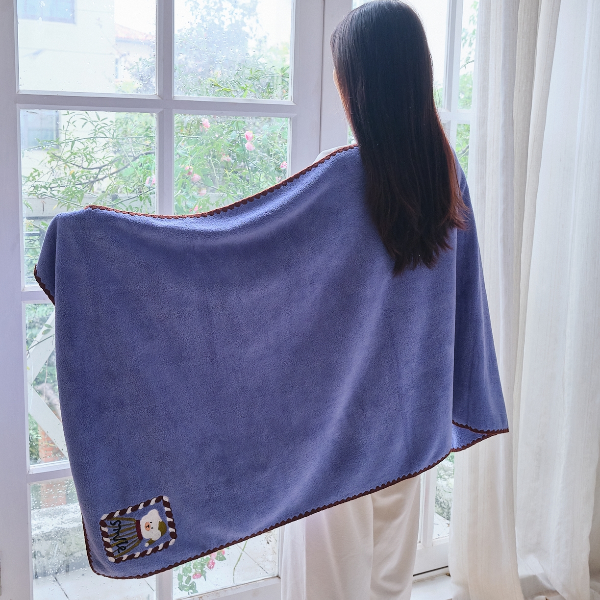 91家纺网 家纺一手货源 找家纺 （总）沐瑟家纺 2025新款亲肤柔软珊瑚绒毛巾浴巾-呆呆熊系列