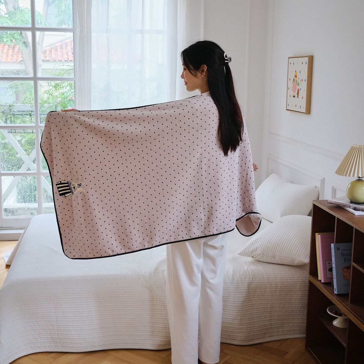 91家纺网 家纺一手货源 找家纺 （总）沐瑟家纺 2025新款亲肤柔软珊瑚绒毛巾浴巾-点点动物系列