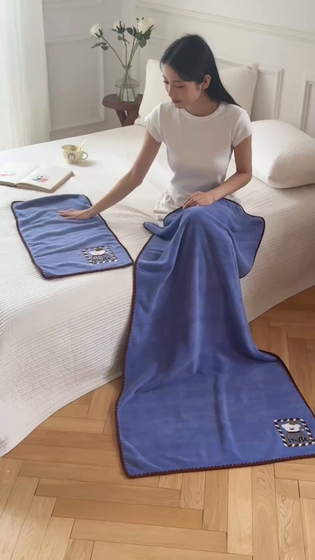 91家纺网 家纺一手货源 找家纺 （总）沐瑟家纺 2025新款亲肤柔软珊瑚绒毛巾浴巾-呆呆熊系列