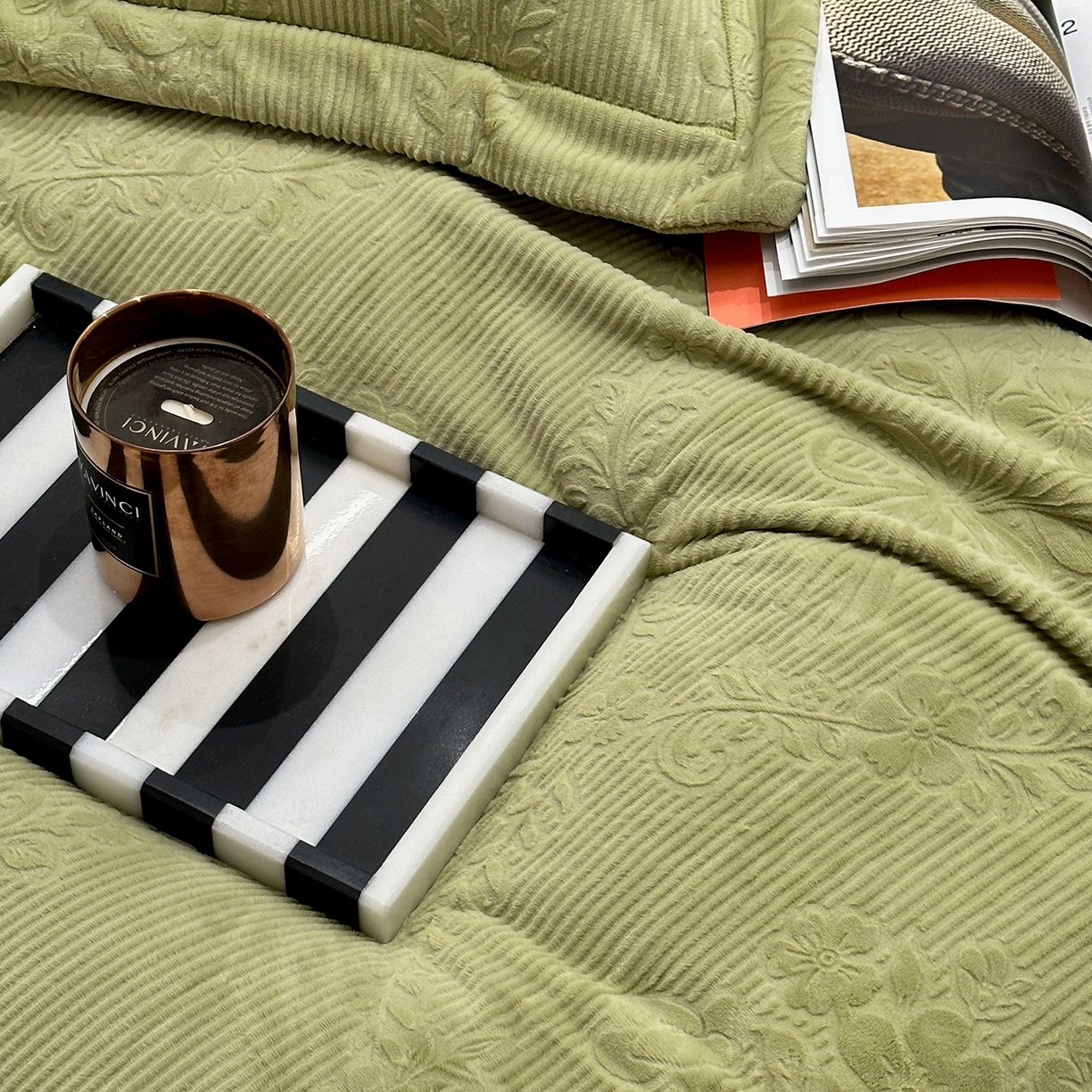 91家纺网 家纺一手货源 找家纺 JUICY 橘滋家纺 2025新款高级简约立体提花浮雕牛奶绒系列四件套 温顿庄园