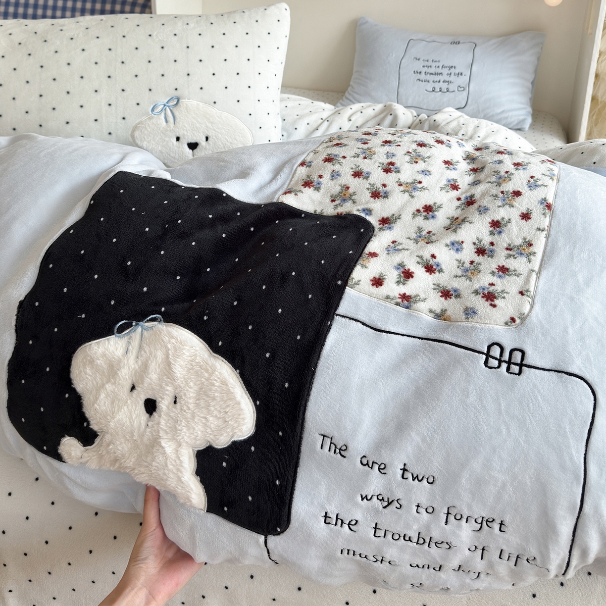 91家纺网 家纺一手货源 找家纺 （总）罗亿家纺 2025新款A类兔毛贴布绣刺绣牛奶绒四件套-小红书推荐(提供买家秀)