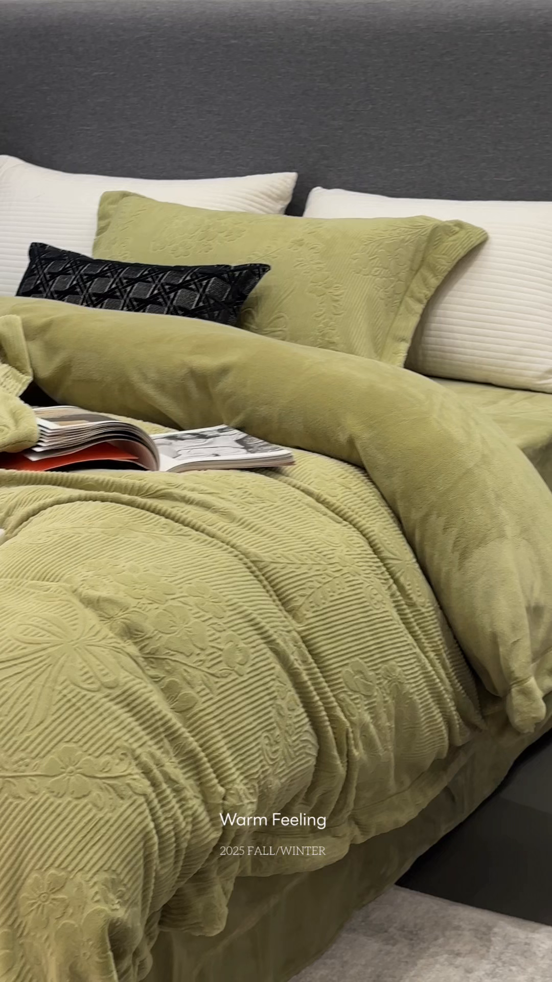 91家纺网 家纺一手货源 找家纺 JUICY 橘滋家纺 2025新款高级简约立体提花浮雕牛奶绒系列四件套 温顿庄园