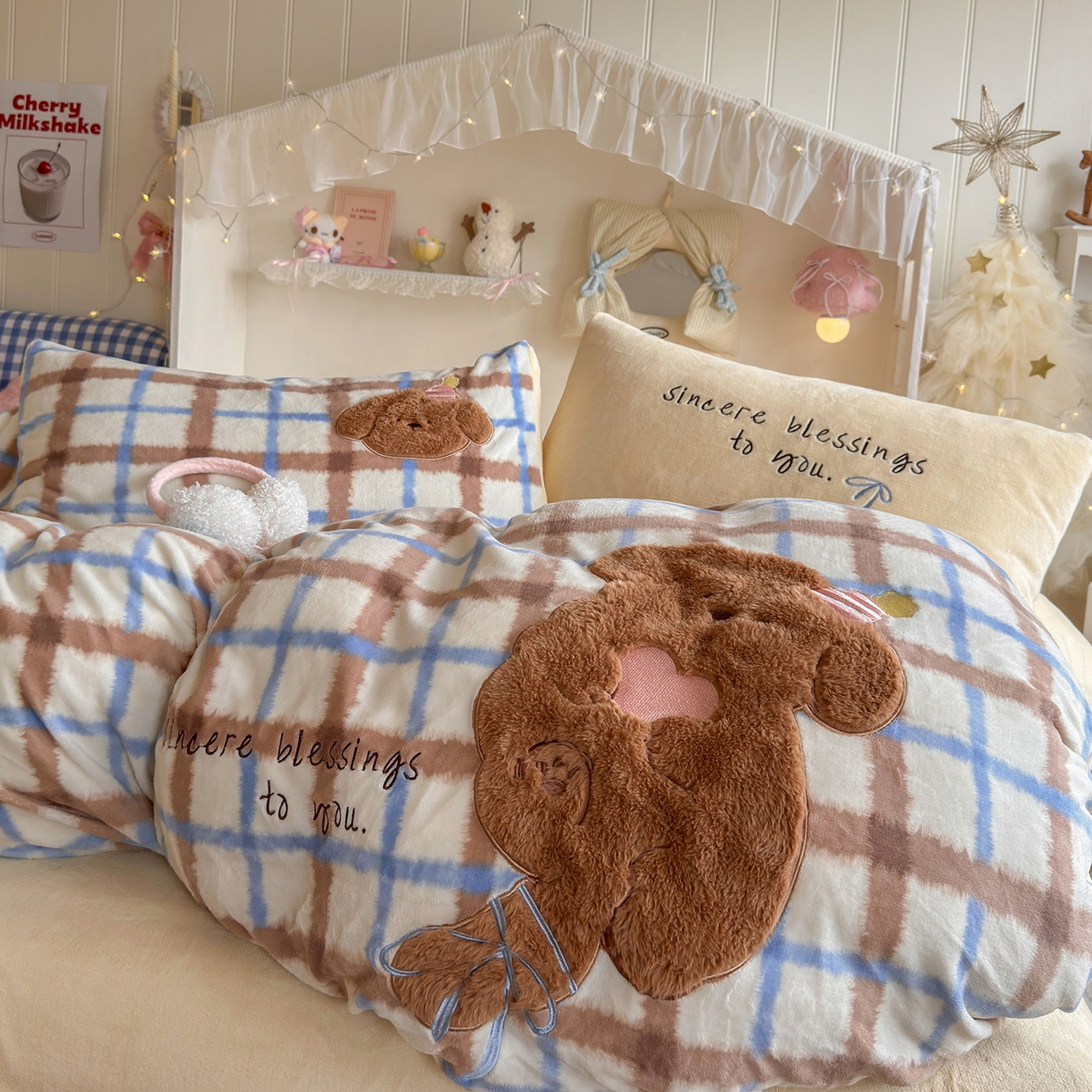 91家纺网 家纺一手货源 找家纺 （总）罗亿家纺 2025新款A类兔毛贴布绣刺绣牛奶绒四件套-小红书推荐(提供买家秀)