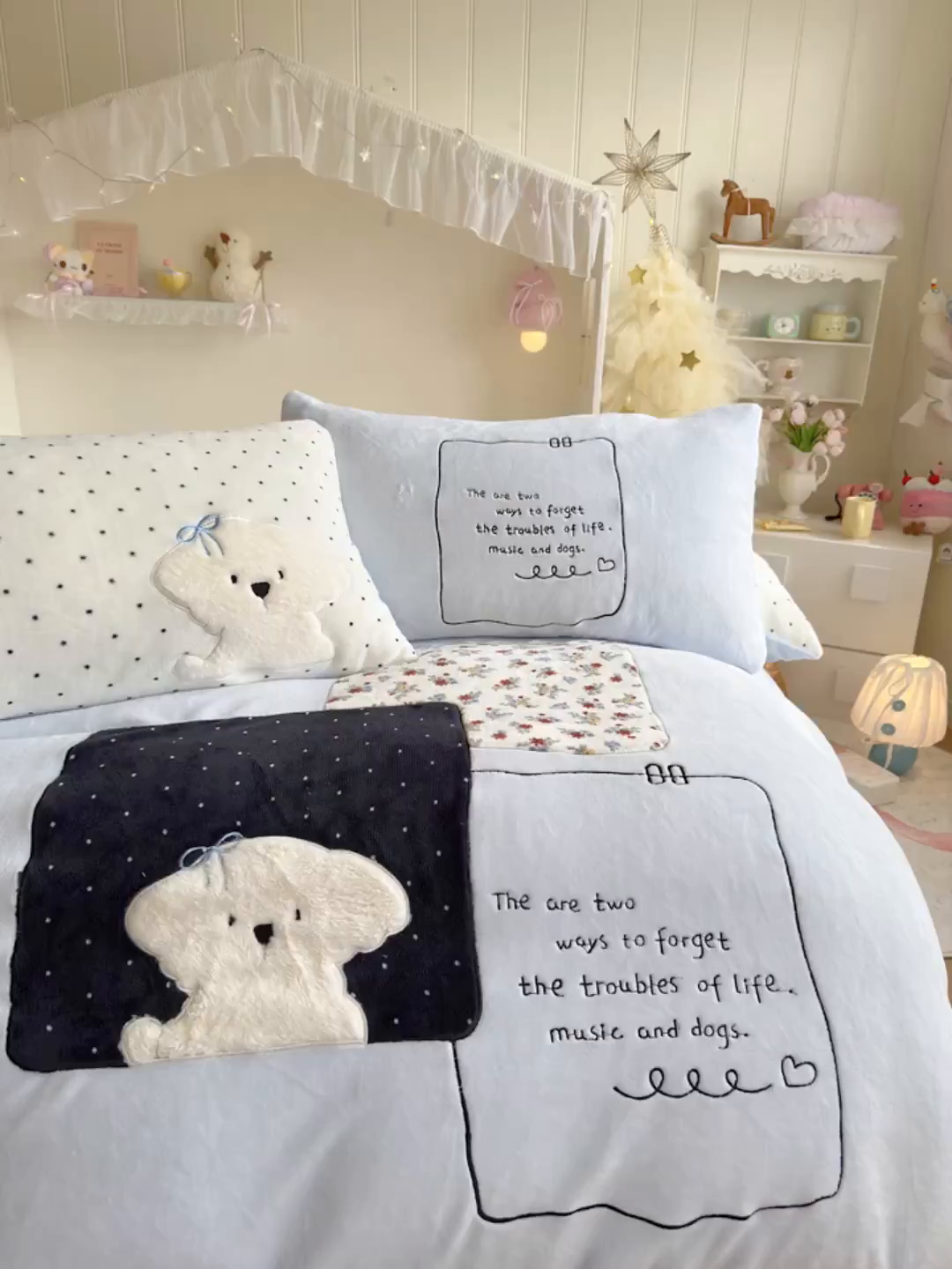 91家纺网 家纺一手货源 找家纺 罗亿家纺 2025新款A类兔毛贴布绣刺绣牛奶绒四件套-小红书推荐(提供买家秀) 赫本风小白