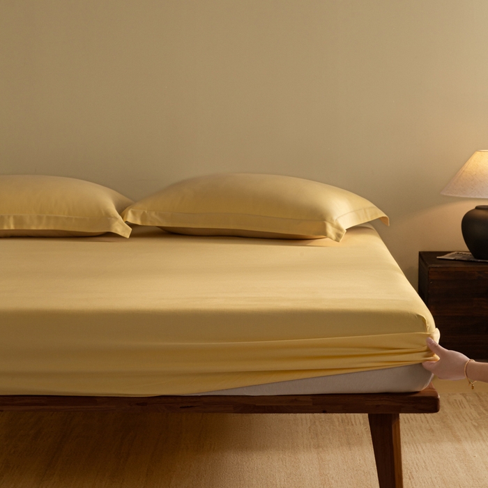 91家纺网 家纺一手货源 找家纺 （总）秀色家纺 2025高端长绒棉贡缎加厚磨毛纯棉单件床笠三件套床罩全棉床垫保护套50s